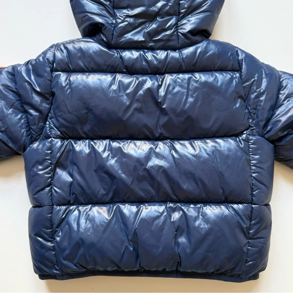 Save The Duck Baby Unisex Navy Jody Hooded Front-Zip Puffer Jacket - Size 9-12M